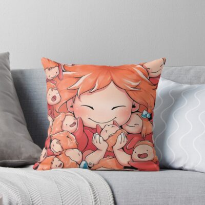 Ponyo Mini Chibi Throw Pillow