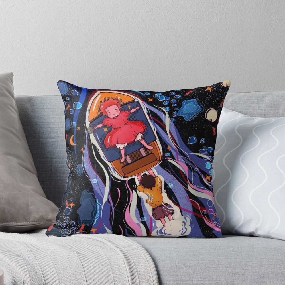 Ponyo Throw Pillow