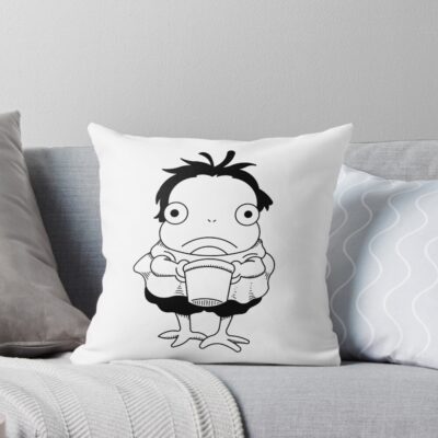 Ponyo Black White Design Throw Pillow