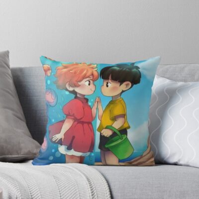 Ponyo Happiness Throw Pillow