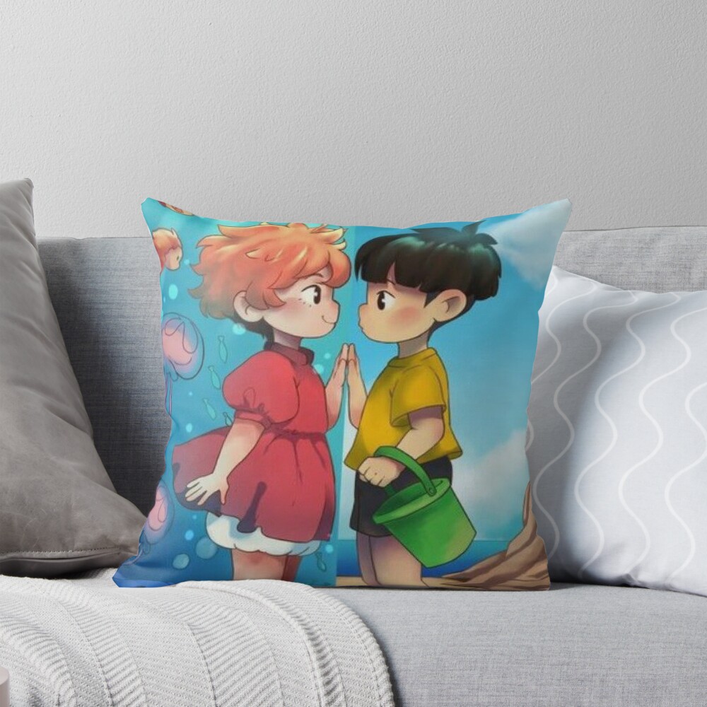 Ponyo Happiness Throw Pillow