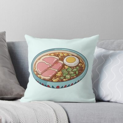 Ponyo Ramen Throw Pillow