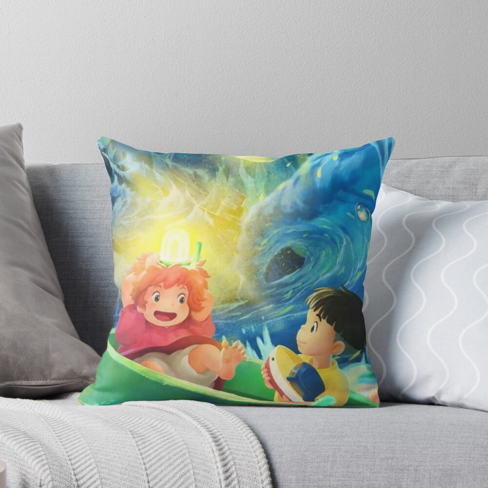 Ponyo Play Together Throw Pillow